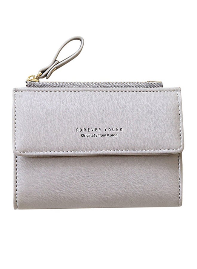 محفظة جلدية متعددة الوظائف رمادي